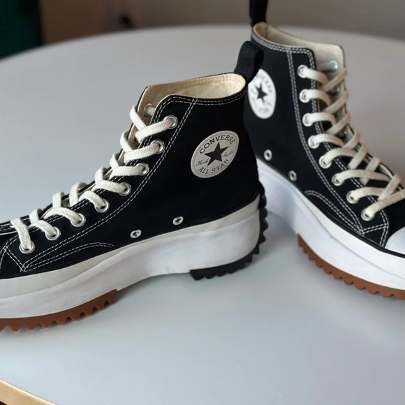 Converse Run Star Hike Hi Black Platform Sneakers - Picture 5 of 16